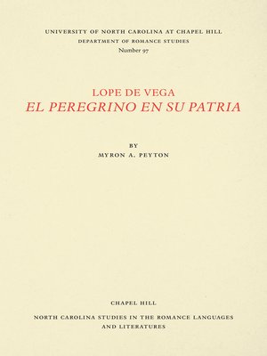 cover image of Lope de Vega, El Peregrino en Su Patria